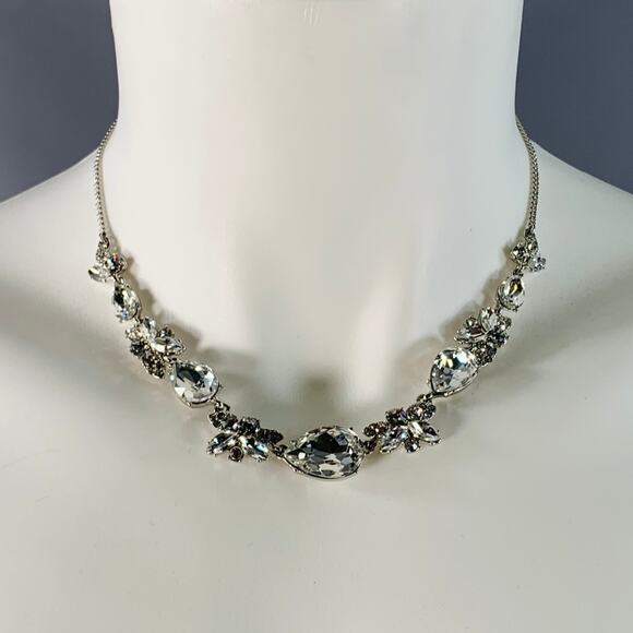 GIVENCHY Silver Rhinestones Metal Necklace - Picture 2 of 4